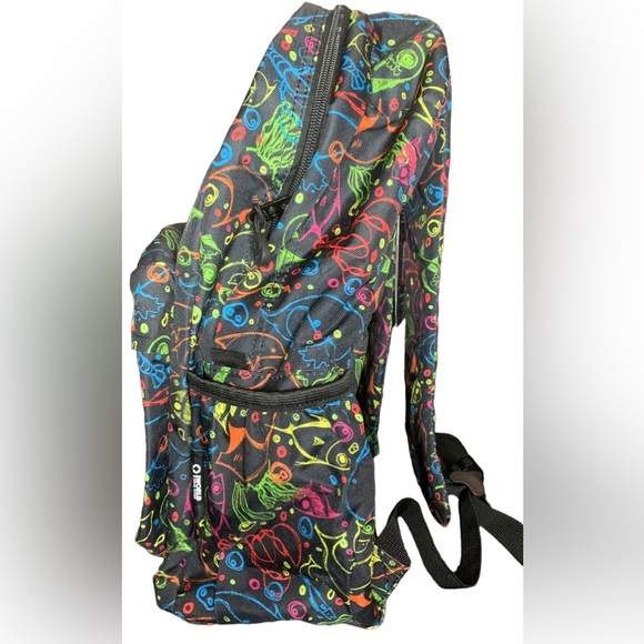 J World Oz Campus JW-100 Doodle Backpack Black Bag NWT Marine Sea Ocean Life - Picture 3 of 10